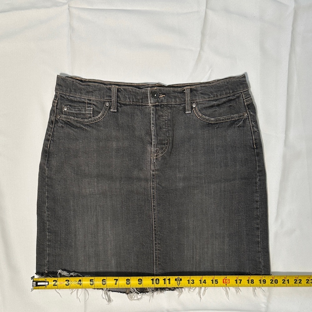 Mossimo Denim Frayed Hem Skirt - Picture 6 of 8
